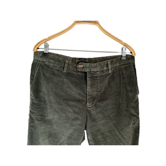 The Proper Clothing Corduroy Stretch Dress Pant Cotton Olive Green Size 36/29 - Picture 6 of 11